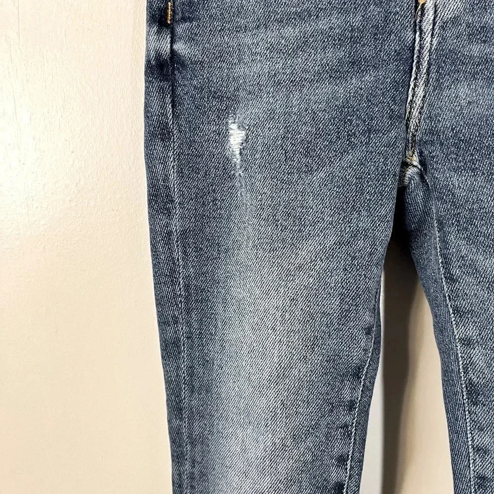 Guess big girls button up front skinny jeans hi waist stretch denim size 7 NWOT